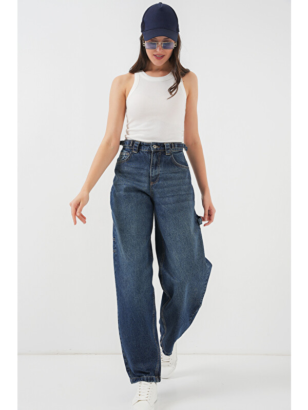 Bigdart Kadın Yüksek Bel Jean Pantolon 6701   Lacivert
