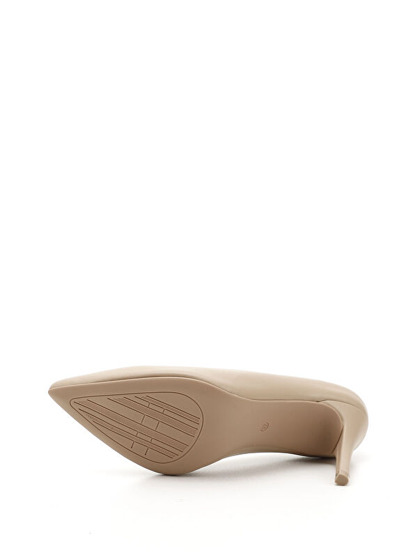 Kadın AÇIK NUDE Sivri Burun İnce Topuklu Hakiki Deri Stiletto - Görsel 5