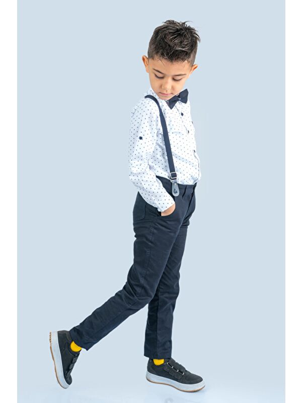Mnk Baby & Kids Baskılı Oxford Erkek Çocuk Takım MNK0479