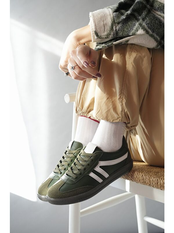 GARCİA Unisex Ortopedik Günlük Bağcıklı Yürüyüş Koşu Sneaker Spor Ayakkabı - Görsel 6