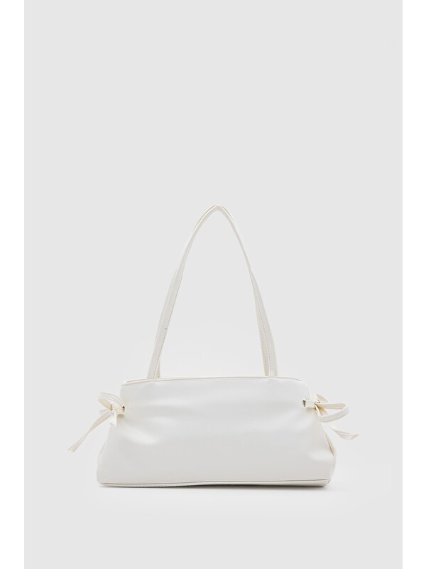 Shulebags Baggy Fiyonklu Baget Çanta Krem