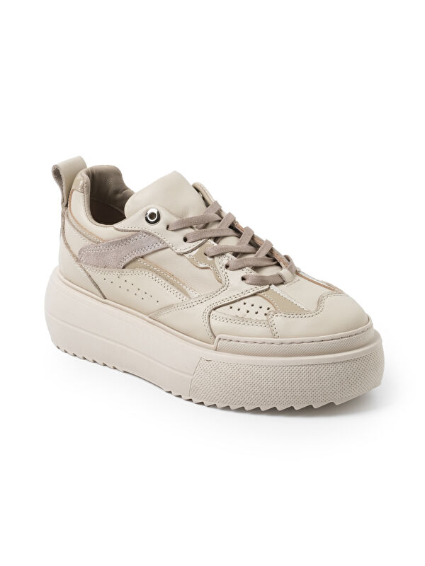 John May Kadın Sneaker ( Günlük) RD-5640 DERİ BEJ KOMBİN