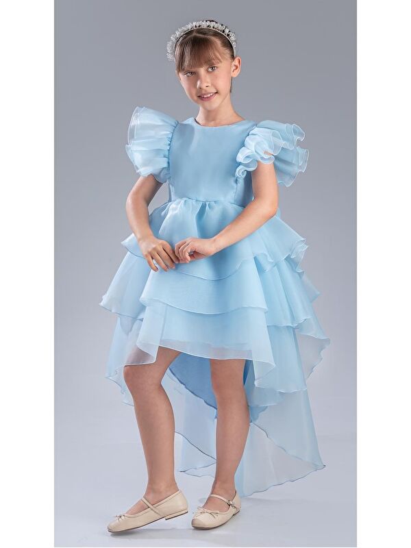 Mnk Baby & Kids Kız Çocuk Kuyruklu , Taçlı Vragia Abiye Elbise M00745