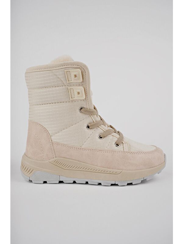 BUGS Çocuk Unisex Tırtıklı Taban İçi Kürklü Bağcıklı Fermuarlı Yağmur ve Kar Botu - Görsel 3