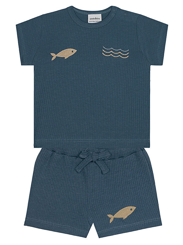 Antebies Minik Denizciler Kısa Kollu Tshirt Şort Set