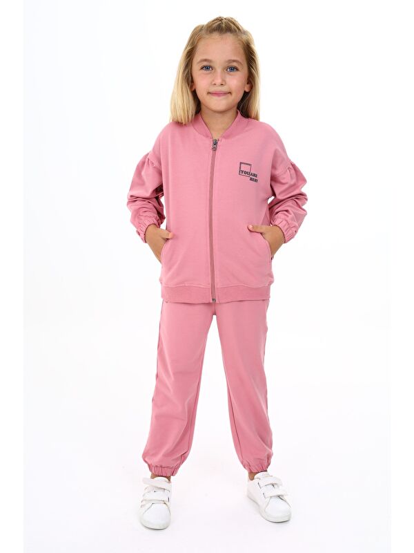 Toontoykids Kız Çocuk Baskılı Eşofman Takım