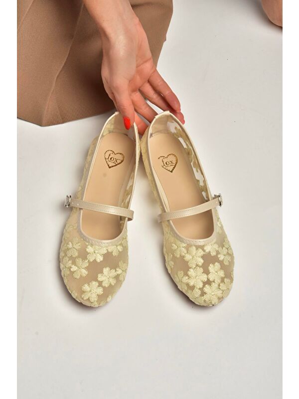 Fox Shoes Bej Fox Shoes Babet Kadın Y726711415