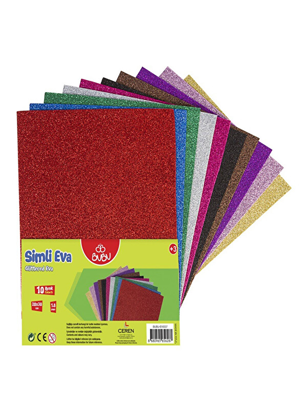 Bubu Bu-Bu Simli Eva 20x30cm 1.8mm 10 Renk BUBU-EV0037