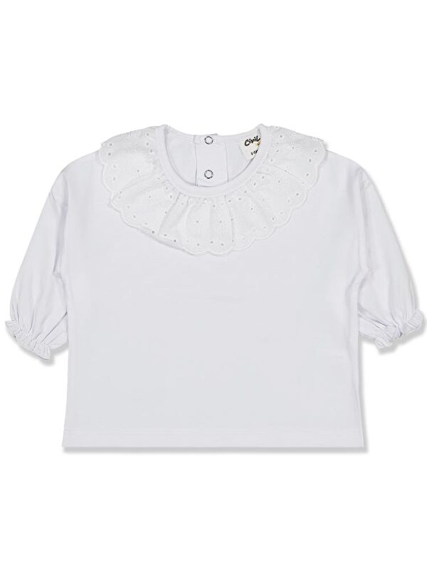 Civil Baby Fisto Yakalı 6-18 Ay Sweatshirt - Beyaz 12-18 Ay
