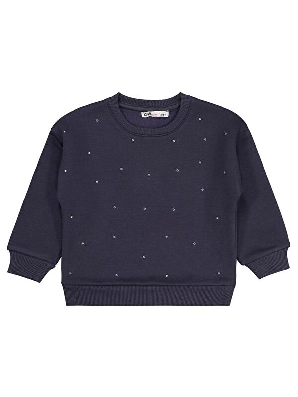 Civil Girls Serpme Taş Baskılı 2-5 Yaş Sweatshirt - Gri 2-3 Yaş