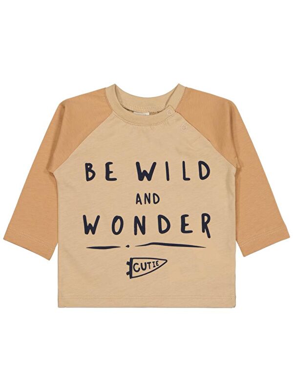 Civil Baby Be Wıld Baskılı 6-18 Ay Sweatshirt - Hardal 9-12 Ay