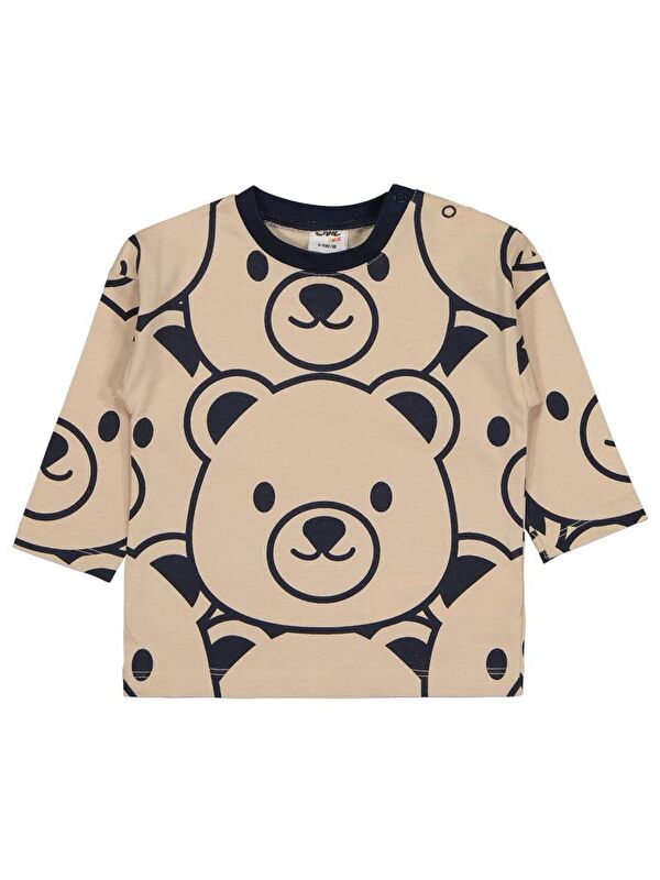Civil Baby Ayıcıklar Baskılı 6-18 Ay Sweatshirt - Lacivert 18-24 Ay