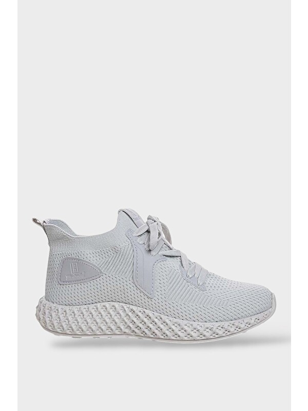 LİGER Unisex Triko Örme Sneaker Spor Ayakkabı Grİ