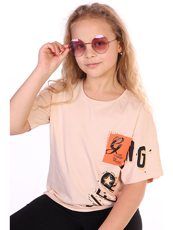 Toontoykids Kız Çocuk Ever Young Baskılı Tişört