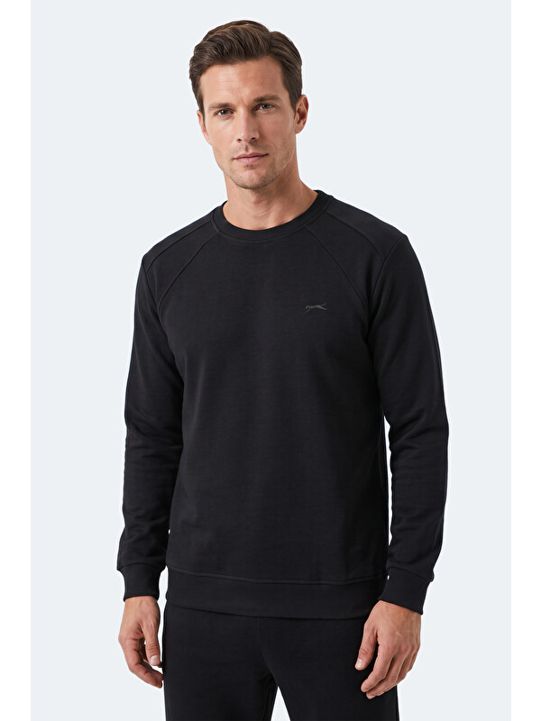 SLAZENGER KOVAN I Erkek Siyah Sweatshırt