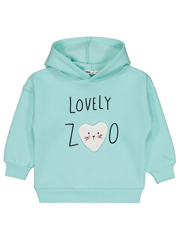 Civil Girls Lovely Baskılı 2-5 Yaş Sweatshirt - Yeşil 3-4 Yaş