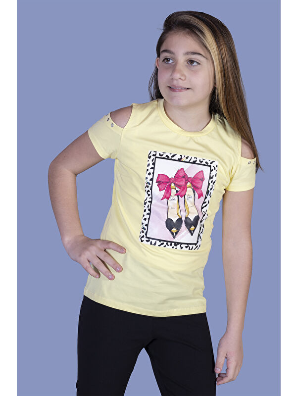 Toontoykids Kız Çocuk Baskılı Tişört