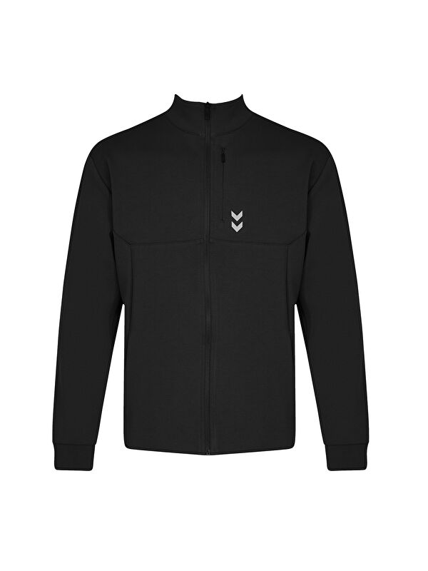 Hummel Tortola Erkek Siyah Dik Yaka Fermuarlı Sweatshirt