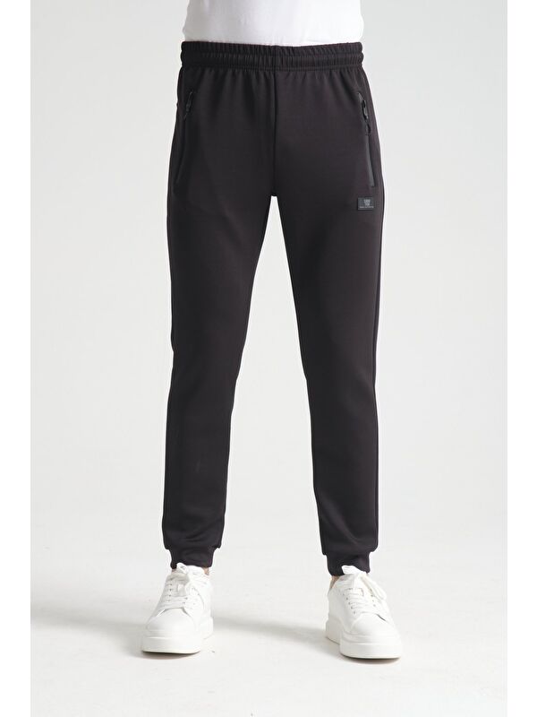 Shooter Sportswear Siyah Erkek Cep Detaylı Jogger Eşofman Altı