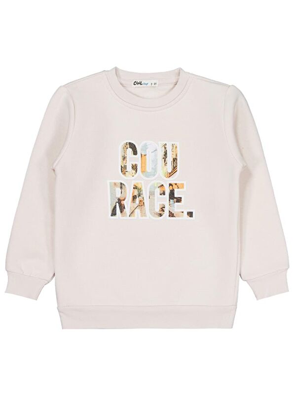 Civil Boys Cou Race Baskılı 2-5 Yaş Sweatshirt - Gri 5-6 Yaş