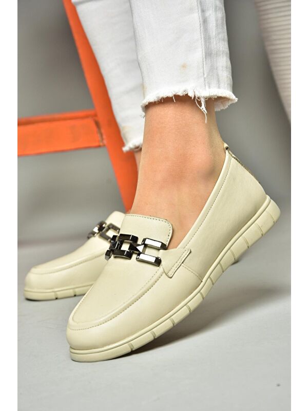 P5550811 Bej Kadın Ayakkabı - Görsel 5