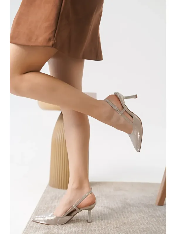 D449 Günlük Kadın Klasik Topuklu Ayakkabı - Görsel 3