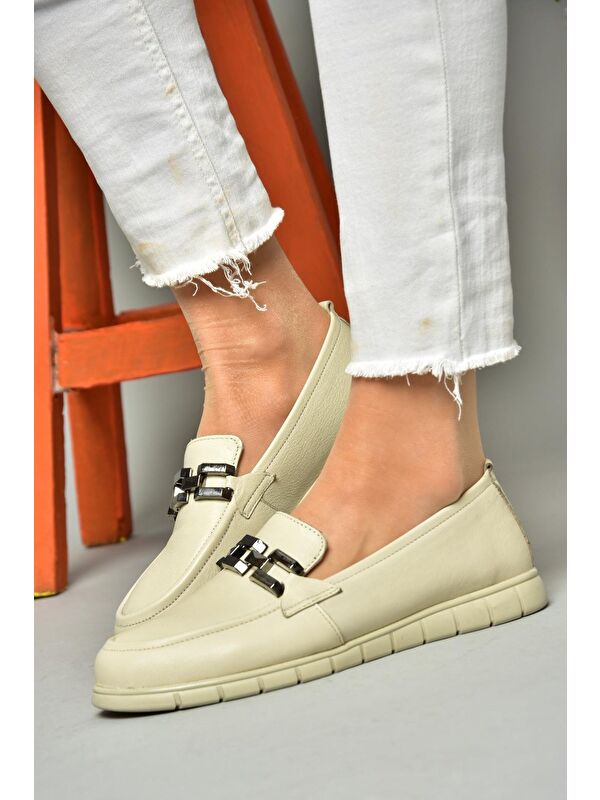 P5550811 Bej Kadın Ayakkabı - Görsel 6