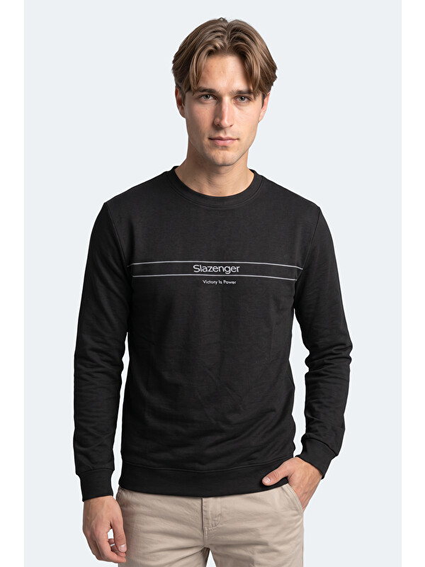 SLAZENGER GARRET Erkek Siyah Sweatshırt