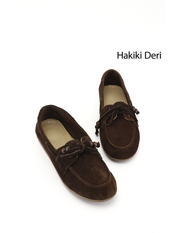 GÖNDERİ(R) Kadın KOYU KAHVE Bağcıklı Hakiki Deri Comfort Ayakkabı