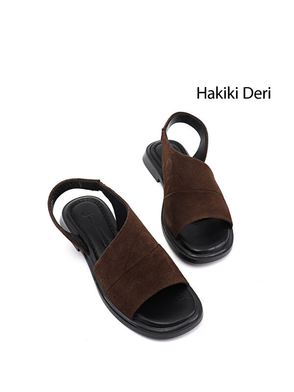 GÖNDERİ(R) Kadın KOYU KAHVE Hakiki Deri Sandalet
