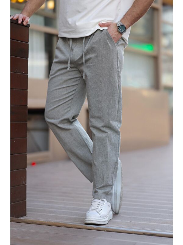 Madmext Siyah %100 Pamuklu Rahat Kesim Erkek Pantolon E6565