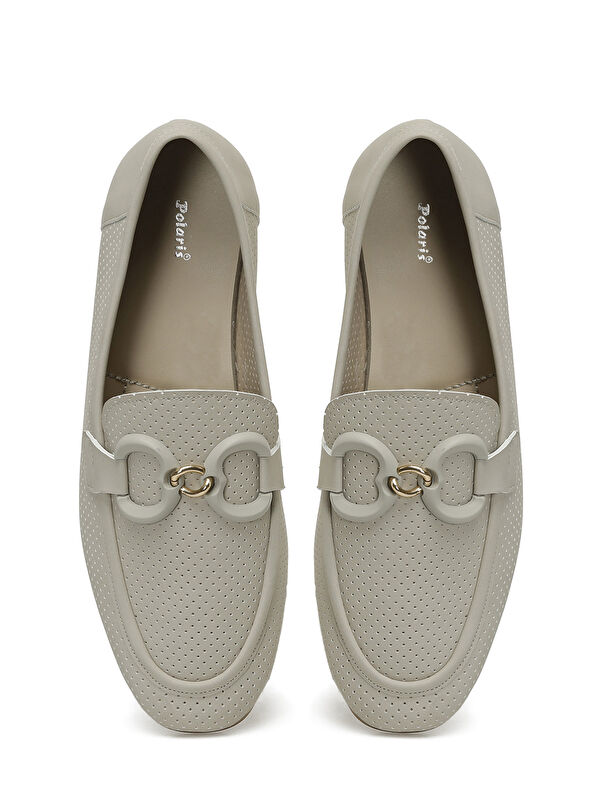 325010.Z 5FX Bej Kadın Loafer - Görsel 5
