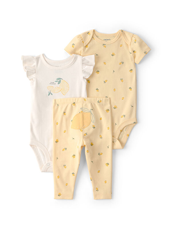 Carter's Kız Bebek 3'lü Set Yenidoğan-24 Ay Sarı