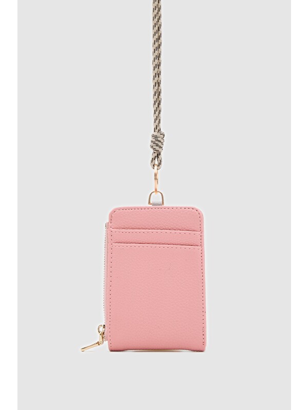 Shulebags Palm Boyun Askılı Kadın Cüzdan Pembe