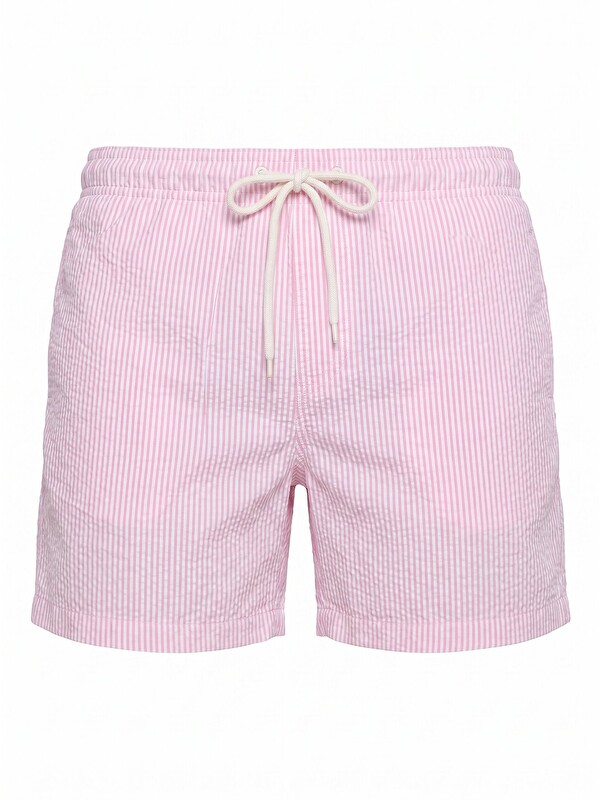 Jack & Jones Maui Ocean Seersucker Erkek Pembe Mayo