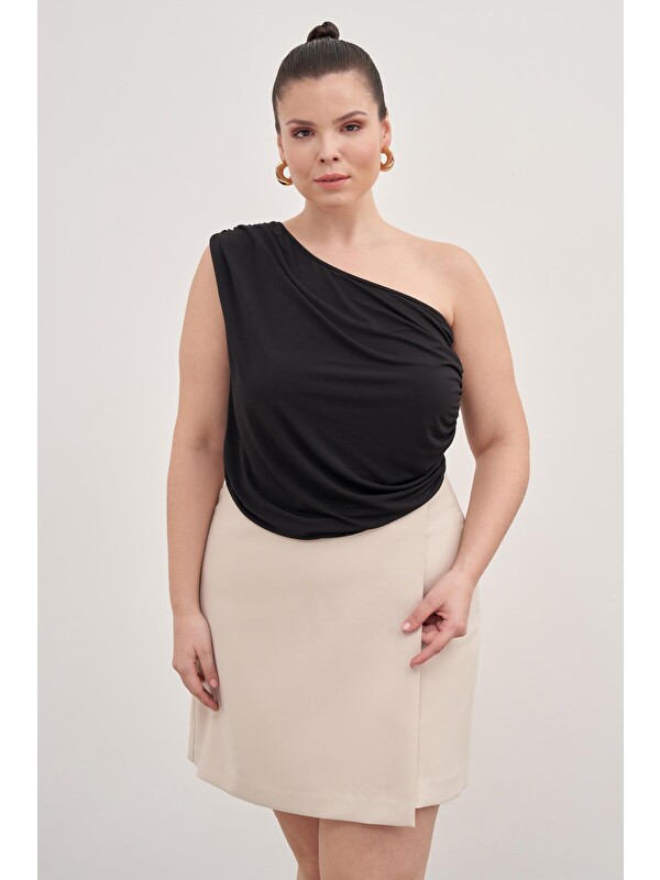 Mylinemoda Tek Omuz Drapeli Top