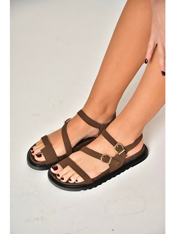 Fox Shoes Kahverengi Fox Shoes Sandalet Kadın Y250504002
