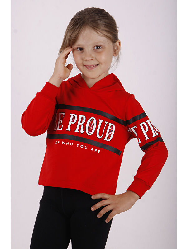 Toontoykids Kız Çocuk Be Proud Baskılı Sweatshirt