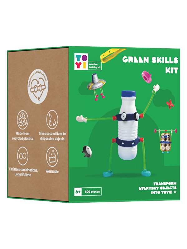 Toyi Green Skills Eğitim Kiti - 800 Parça Çevreci ve Yaratıcı Yapı Oyuncakları