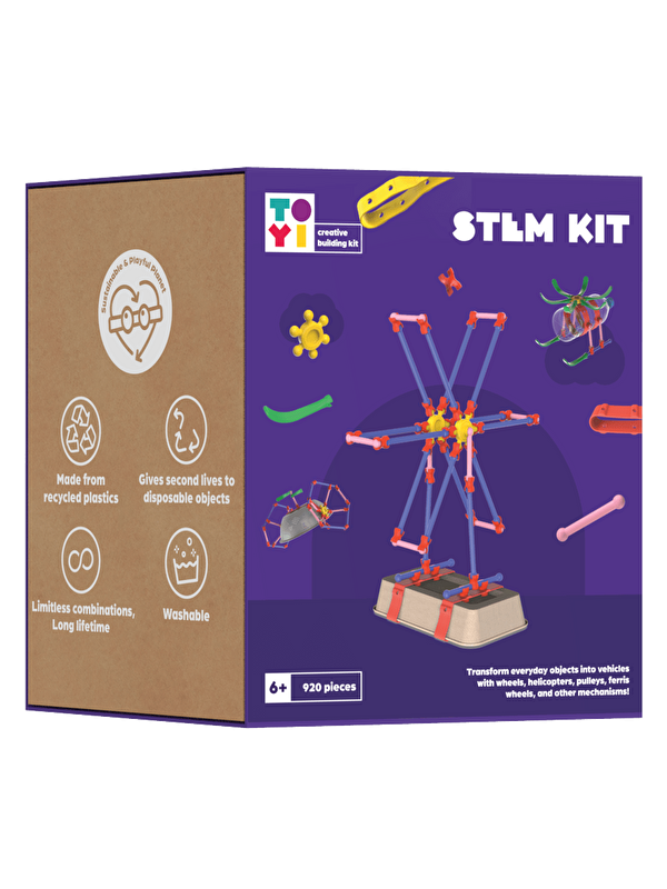 Toyi STEM Eğitim Kiti - 920 Parça Çevreci ve Yaratıcı Yapı Oyuncakları