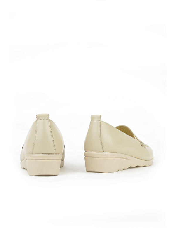 Kadın Hakiki Deri Günlük Ayakkabı 1411022Z2021 Bej - Görsel 4