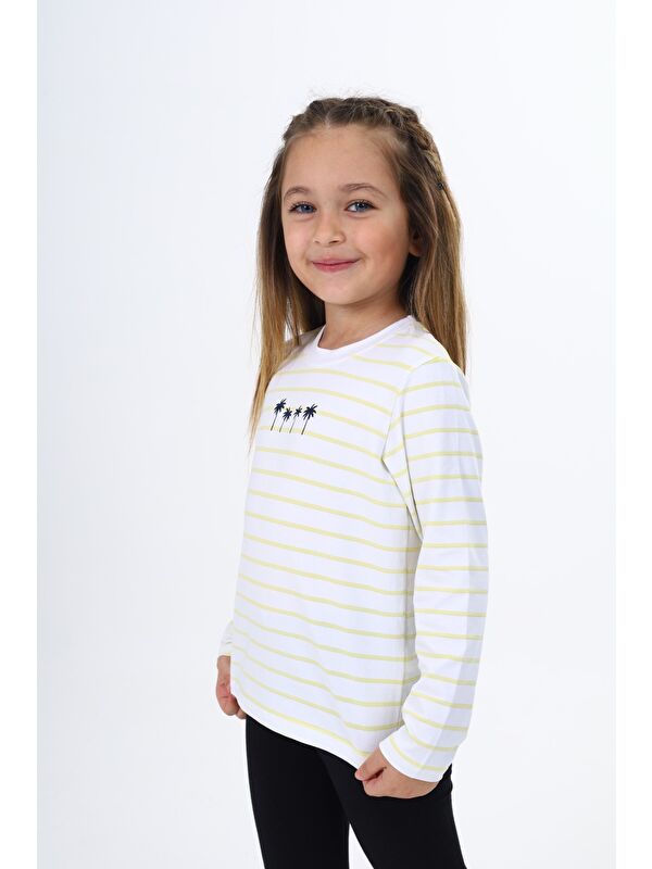 Toontoykids Kız Çocuk Çizgili Tişört