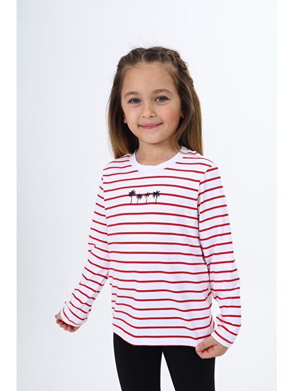 Toontoykids Kız Çocuk Çizgili Tişört