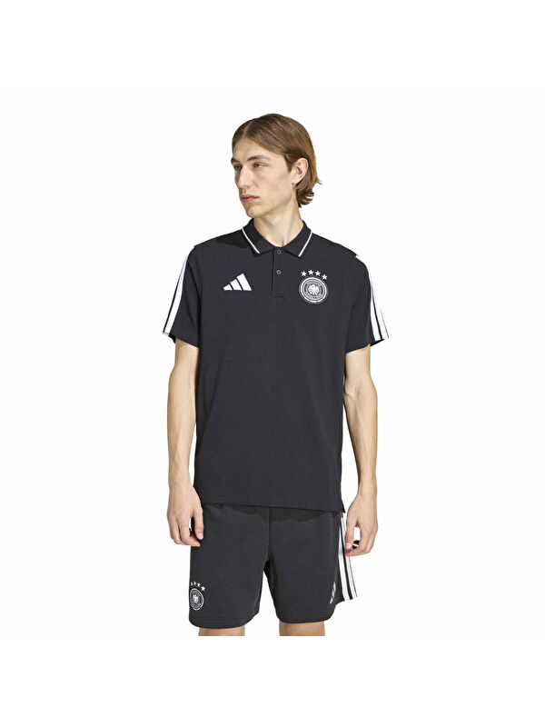 Adidas Almanya DNA Erkek Siyah Polo Yaka Tişört