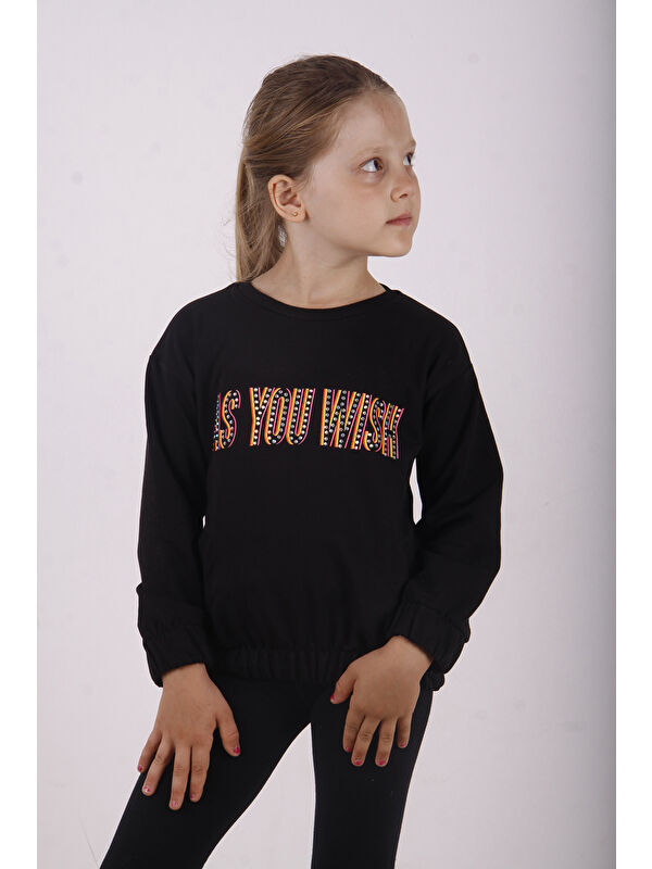Toontoykids Kız Çocuk You Wish Baskılı Sweatshirt