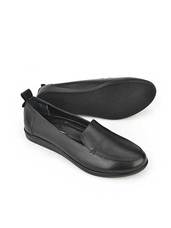 Kadın Hakiki Deri Günlük Ayakkabı 1411022Z2442 Siyah - Görsel 3