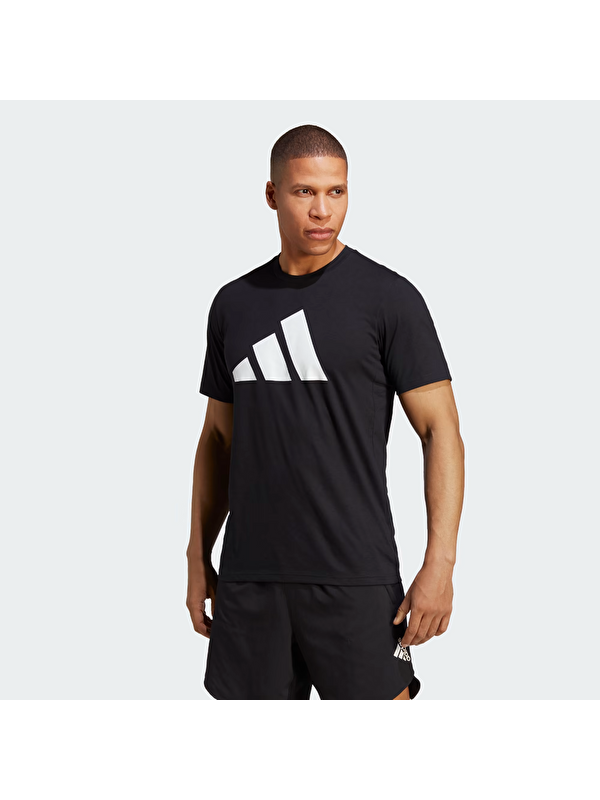Adidas Train Essentials Feel Ready Logo Erkek Yuvarlak Yaka Spor Tişört