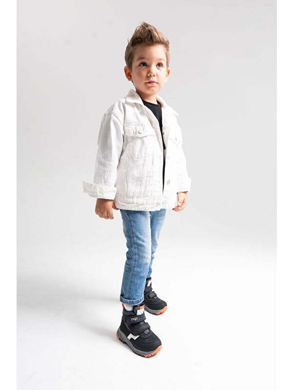 Erkek Çocuk Siyah Hakiki Deri Anatomik Günlük Bot - Görsel 2