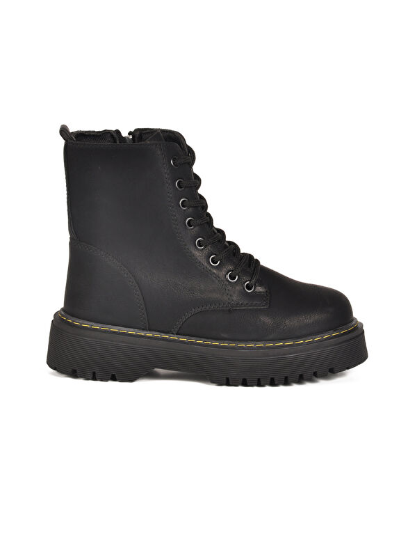 Siyah Zümrüt Bağcıklı Fermuarlı Kadın Bot Terra 5000 Z - Görsel 2