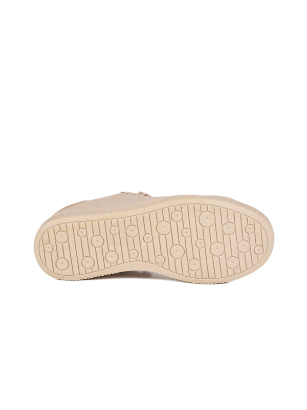 Bej Cilt Bağcıklı Hafif Kadın Spor Ayakkabı Mota 600 G - Görsel 6